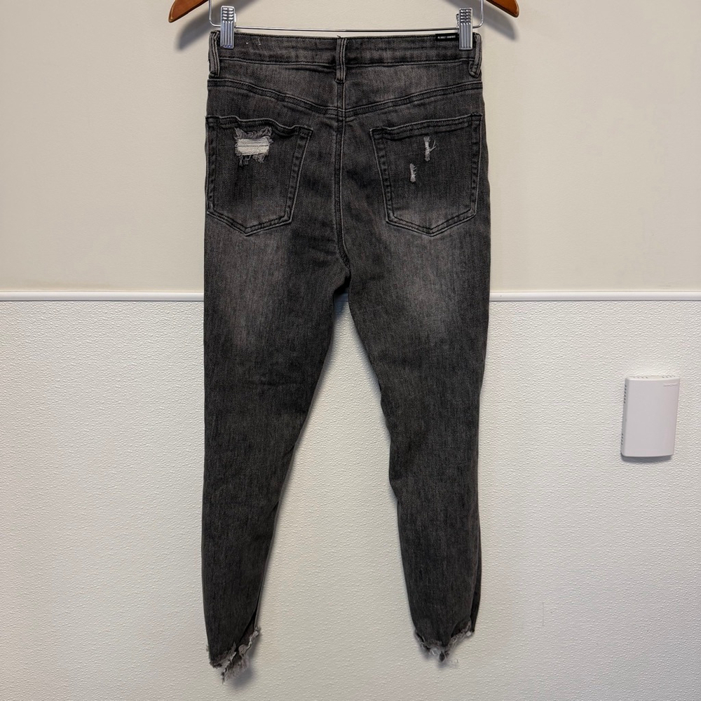 Juniors Almost Famous Skinny Jeans Size 3 Gray Distressed - Picture 12 of 13
